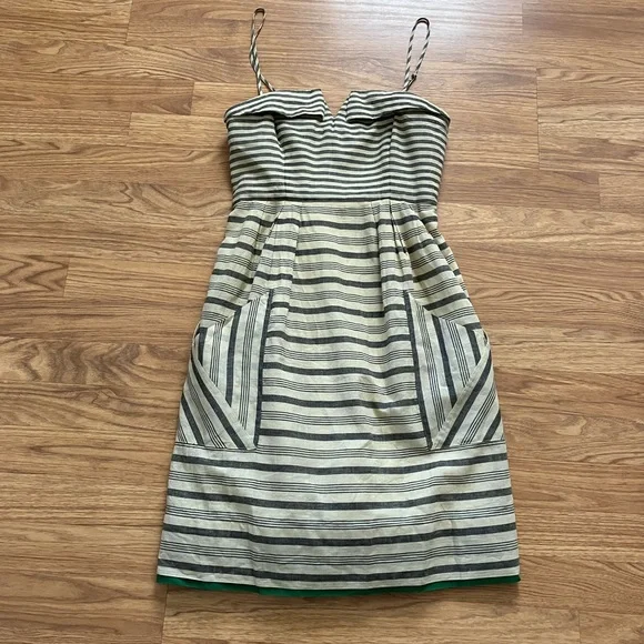 Anthropologie Maeve Striped Linen Blend Dress Size 0 EUC - Picture 14 of 14